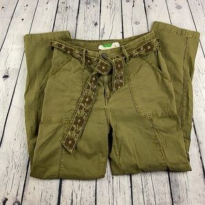 Anthropology Pants. Size 29. Green with belt